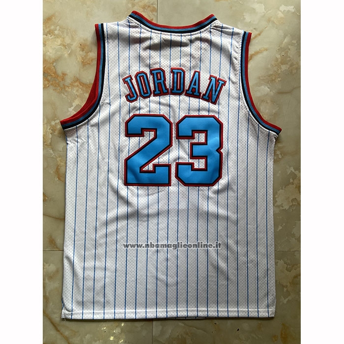 Maglia Chicago Bulls Michael Jordan No 23 Mitchell & Ness 1997-98 Bianco3